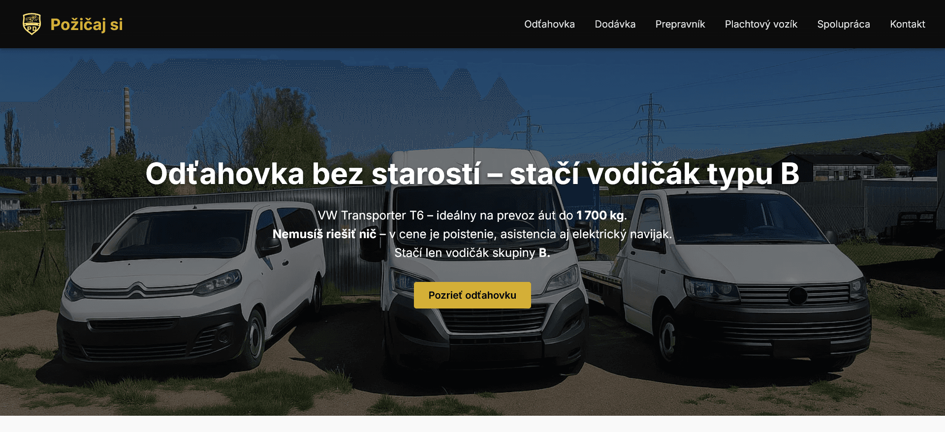 Požičovňa odťahovky